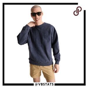 Chubbies Men's‎ Black to Basic Crewneck Sweatshirt Charcoal Size Small NWT